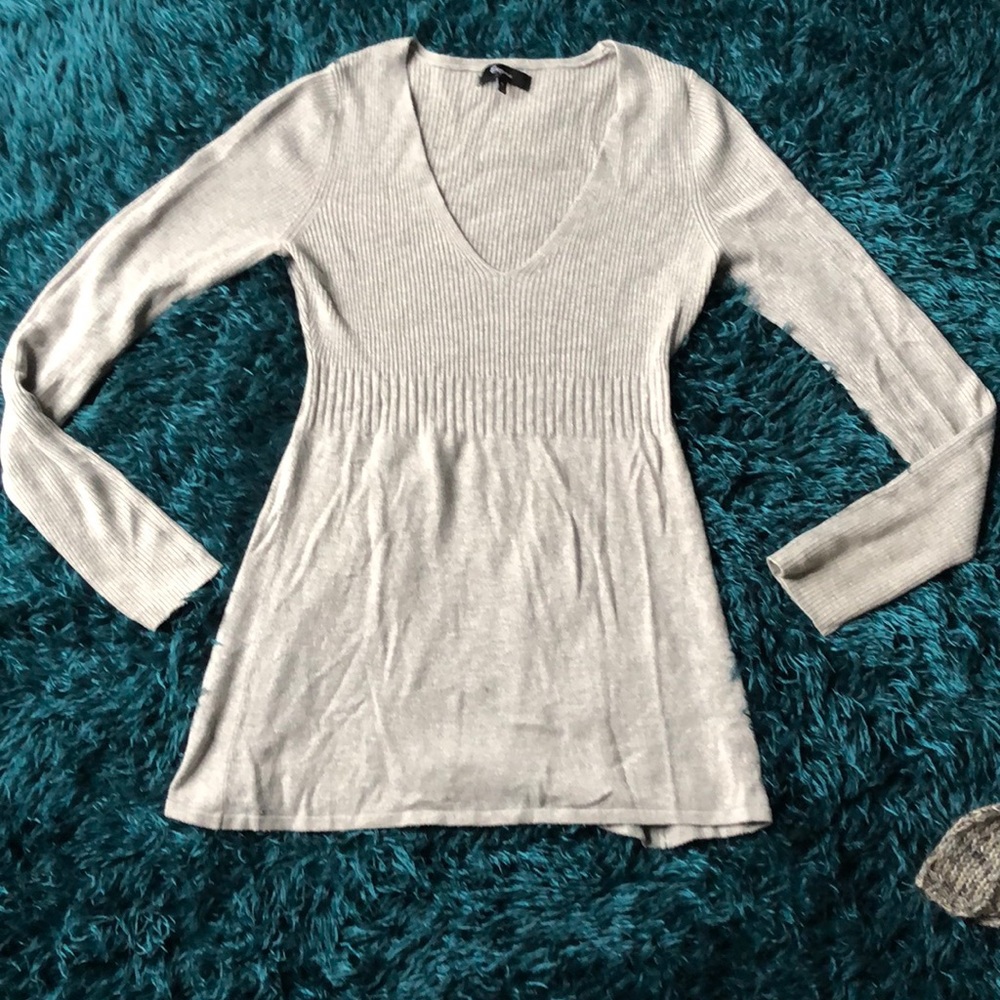 Grey express sweater size S elastic waist babydoll